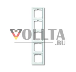 Busch-Jaeger 1725-184K future® линейная рамка, 5-позиционная рамка студийный белый цвет