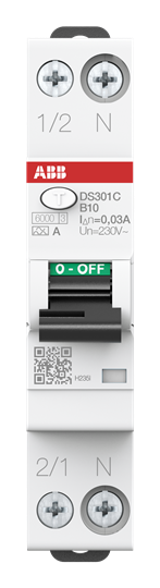 ABB Stotz-Kontakt 2CSR255163U1105 DS301CA-B10A/0.03 6kA 1P+N FI/LS выключатель