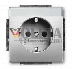 Busch-Jaeger 20EUN-866 Pur Edelstahl SCHUKO-розетка 16А,