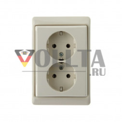 Berker 47530002 Arsys SCHUKO-Двойная розетка, 16А, без защиты от детей цвет: кремово-белый, тон:глянец