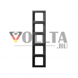 Berker 13537006 K1 рамка пятерная  вертикальная, цвет:антрацит, тон: матовый