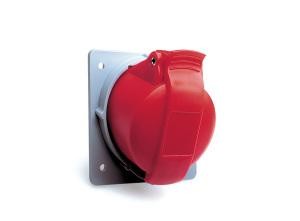 ABB Stotz-Kontakt 232RAM4, панельная розетка, 32 А, IP44 4ч, 2P+E, 100-130 В, 50+60 Гц, желтая, 2CMA170026R1000