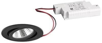 Brumberg 39363183 LED Встраиваемый точечный светильник цвет:черный, 230V 6W 3000K диммируемый 640lm IP20