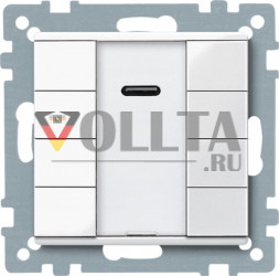 Schneider серия: Merten 617519 System M KNX кнопка, клавиша четверная plus цвет:полярная белизна, тон:глянец