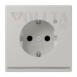 Розетка SCHUKO Jung LC1520-OLNW205, 16 А, 250 В ~, со светодиодной подсветкой, встроенной повышенной защитой от прикосновений, SAFETY+, серия LS, серый 31 (LC32013)