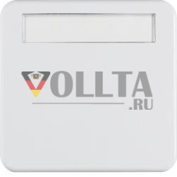Berker 162909 клавиша с полем для надписи полярно-белый, глянцевый wg Up IP44