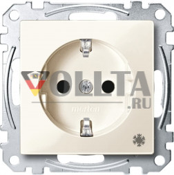 Schneider серия: Merten MEG2354-0344 System M SCHUKO-розетка 16А, c символом холодильник цвет: кремово-белый, тон:глянец