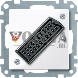 Schneider серия: Merten 468425 System M EURO-AV-разъем крышка, цвет:белый, тон:глянец