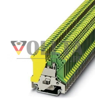 Phoenix Контакт 0441083 клемма для защитного провода USLKG 3 зеленый, цвет: желтый