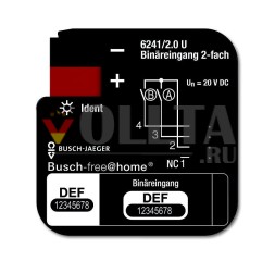 Busch-Jaeger 6241/2.0 U двоичный вход 2-канальный, скрытый монтаж, для Busch-free@home®