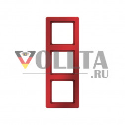 Berker 10136062 Q1 рамка,3 группы, цвет: красный,