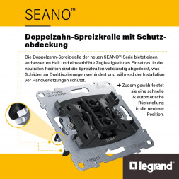 LEGRAND 765037 Встраиваемый датчик движения SEANO | 2-проводной, 170° | цвет антрацит