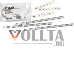 Система маркировки Hager KN99M QC для клемм QC