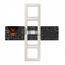 Рамка Jung AS584NA 4-х сторонняя, с полем для этикетки, вертикальный монтаж, дюропласт, AS 500, белый