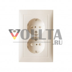 Berker 47298982 S1 SCHUKO-Двойная розетка, 16А, безопасная для тедей,цвет: кремово-белый, тон:глянец