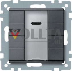 Schneider серия: Merten 627914 System M KNX кнопка, клавиша четверная plus цвет:антрацит, тон: матовый