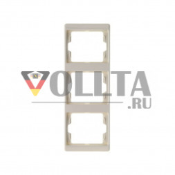 Berker 13330002 Arsys рамка,3 группы, вертикальная, цвет: кремово-белый, тон:глянец