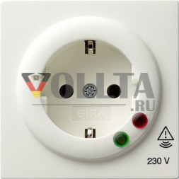 Gira 045140 S-Color SCHUKO-розетка 16А, цвет:чисто белый, тон:глянец