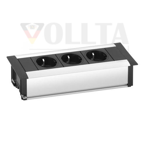 EVOline FrameDock SMALL / черный анодированный / 3 розетки
