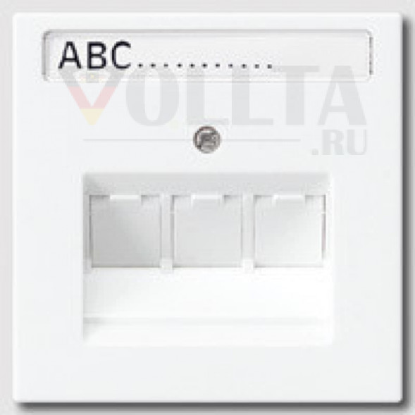 Jung LS969-3NAUA LS990 телефонная розетка, крышка, цвет: кремово-белый