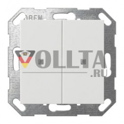 Gira 517303 System55 KNX Кнопка 2x , шинный соединитель, датчик температуры, цвет: белый, glz