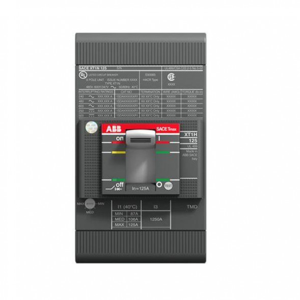 ABB Stotz-Kontakt 1SDA074729R0001 XT1H 125 MCP 70 3P FF UL/CSA автоматический выключатель