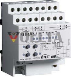 Gira 215400 привод жалюзи 4-х канальный DC 24 В KNX REG