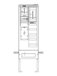 Hager ZAB205AM9 Колонка для подключения уличного освещения STAS 1Z 2-х полевая 277x583x2010