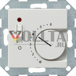 Gira 039303 System55 Регулятор температуры помещения, цвет:чисто белый, тон:глянец