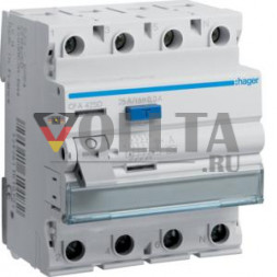 Устройство защитного отключения Hager CFA425D 4-полюсное 25/0, 3A