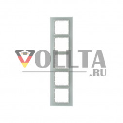Berker 10156909 B7 рамка пятерная стекло, цвет:полярная белизна