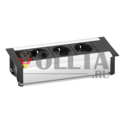 EVOline FrameDock SMALL / белый цвет / 3 розетки