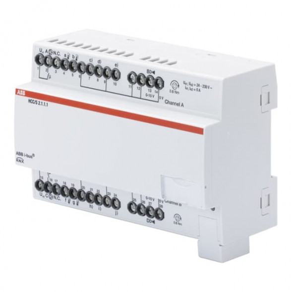ABB Stotz-Kontakt HCC/S2.1.1.1, контроллер контура отопления/охлаждения, 2-канальный, 0-10 В, REG, 2CDG110218R0011