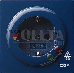 Gira 045146 S-Color SCHUKO-розетка 16А, цвет: голубой, тон:глянец