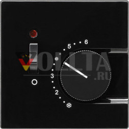 Gira 039247 S-Color Регулятор температуры помещения,  цвет: черный, тон:глянец
