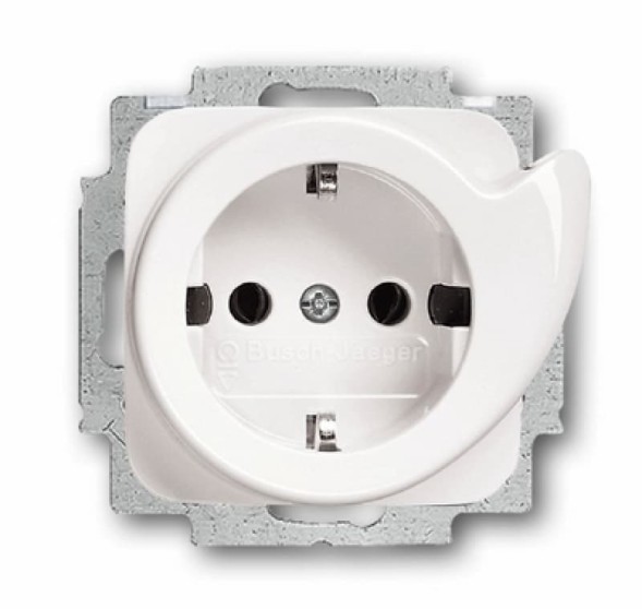 Busch-Jaeger 20EUCDR-214 Reflex SI, SCHUKO-Service-розетка  16А, цвет: альпийский белый 