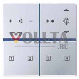 Jung RANA5140TSAL AS500  клавишный блок с Radio цвет: алюминевый