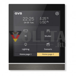 GVS 88188117 Сенсорная панель KNX V40s | горизонтальная/вертикальная | черная | 4 дюйма