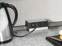 EVOline R-Dock DATA MEDIUM / 4x питания / 2x RJ45 / без зажима / серебристый