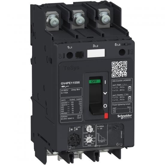 Schneider Electric GV4PE50B6 TeSys 50A 3P 25kA защитный выключатель двигателя