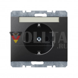 Berker 47387006 K1 SCHUKO-розетка 16А, безопасная для тедей,цвет:антрацит, тон: матовый