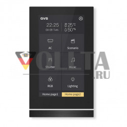 GVS 88188131 Сенсорная панель KNX V50s | горизонтальная/вертикальная | черная | 5 дюймов