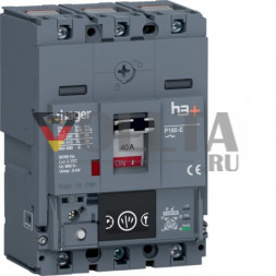 Автоматический выключатель Hager HES040NC h3+ P160 3P3D 40A 70kA