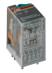 ABB Stotz-Kontakt CR-M012DC4L, вставное интерфейсное реле 4We, A1-A2=12VDC, 250V/6A, светодиод, 1SVR405613R4100