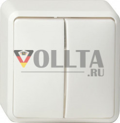 Gira 010513 Выключатель накладной, для наружного монтажа Выключатель 10А, цвет:чисто белый, тон:глянец