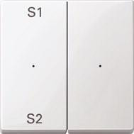 MERTEN MEG5226-0319 Качающаяся 2-х полосная полярно-белая глянцевая