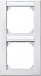 Schneider серия: Merten 474219 M-Smart рамка двойная, вертикальная, цвет:полярная белизна, тон: матовый