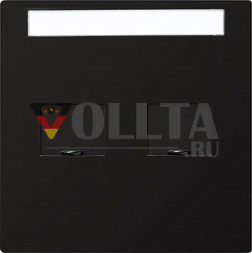 Gira 066347 S-Color телефонная розетка, крышка, цвет: черный, тон:глянец