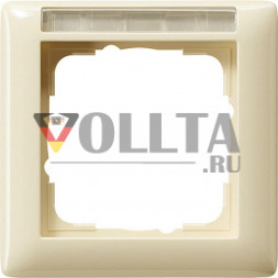 Gira 109101 Standard55 рамка 1-я, цвет: кремово-белый, тон:глянец