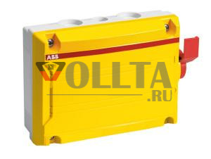 ABB Stotz-Kontakt BWS616YTPN, выключатель безопасности 6-полюсный 7,5 кВт 690 В с красной ручкой, 2CMA142425R1000